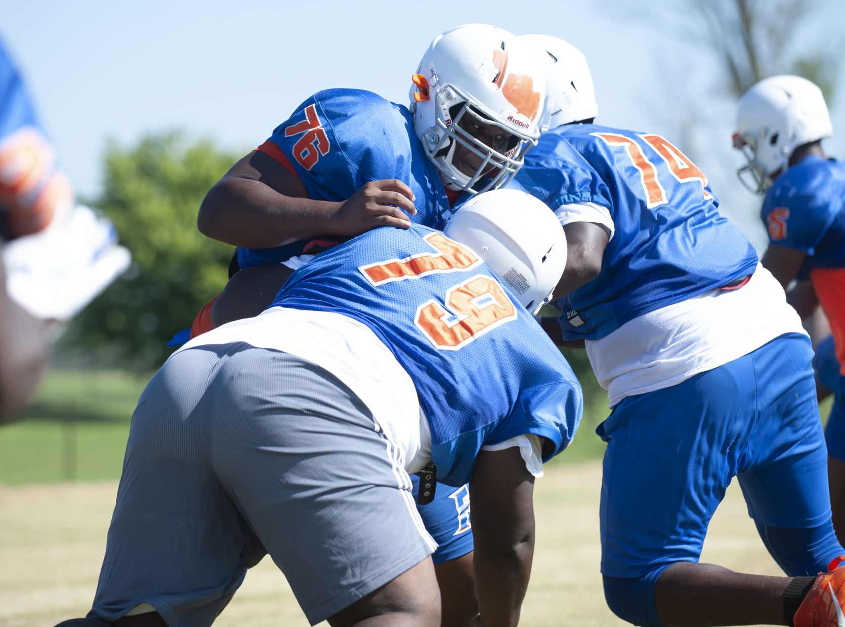 East St. Louis football practice